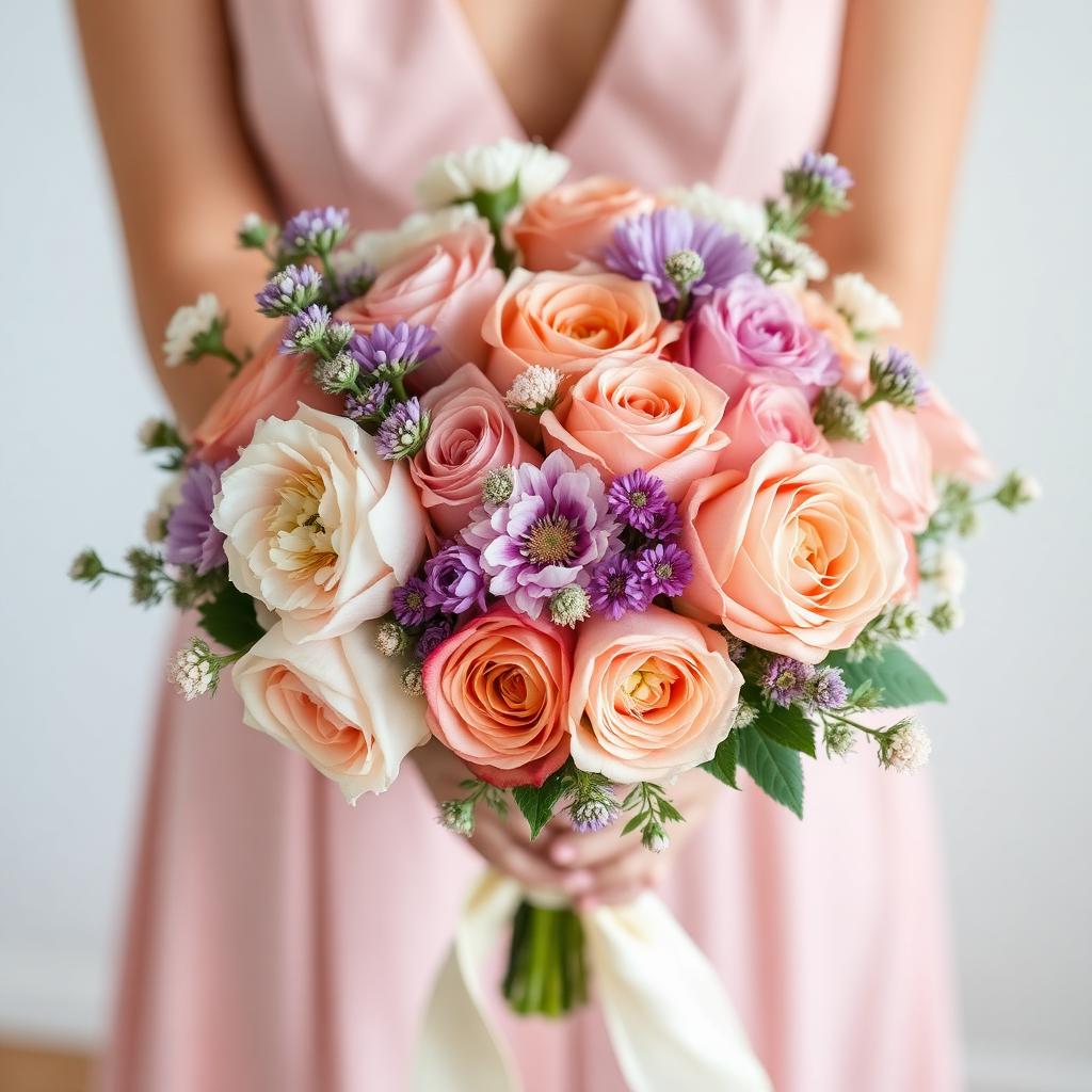 Custom pastel rose bouquet